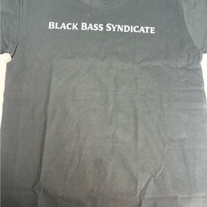 Black Bass Syndicate Fishing Graphic Tee American Flag Bass Logo Shirt